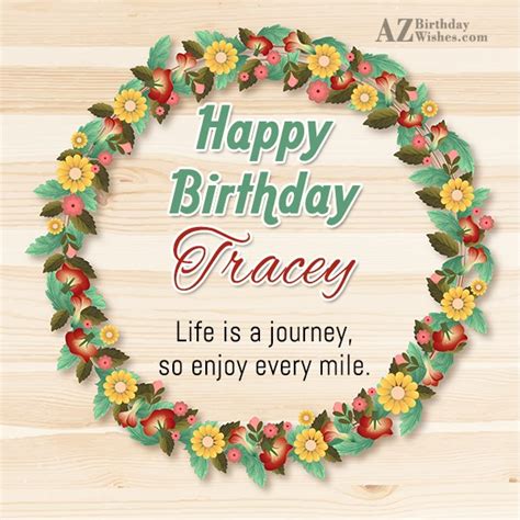 Happy Birthday Tracey