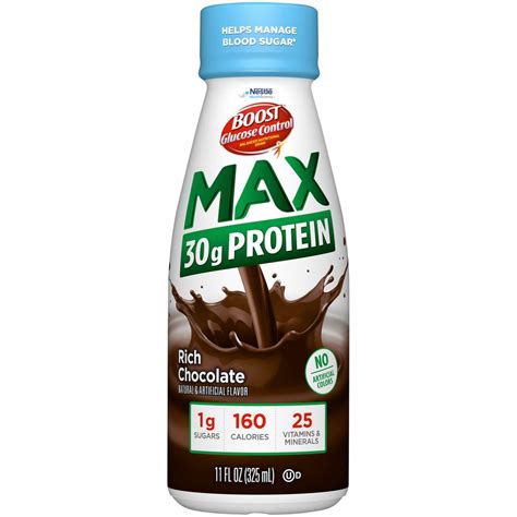 Boost Glucose Control Max Balanced Nutritional Drink, 11 oz, Bottle ...