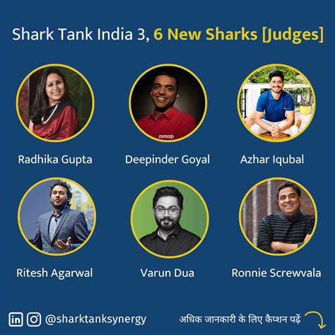 6 New Judges for Shark Tank India Season 3🚀 : r/sharktanksynergy