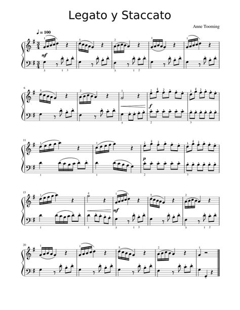 LEGATO Y STACCATO Sheet music for Piano (Solo) | Musescore.com