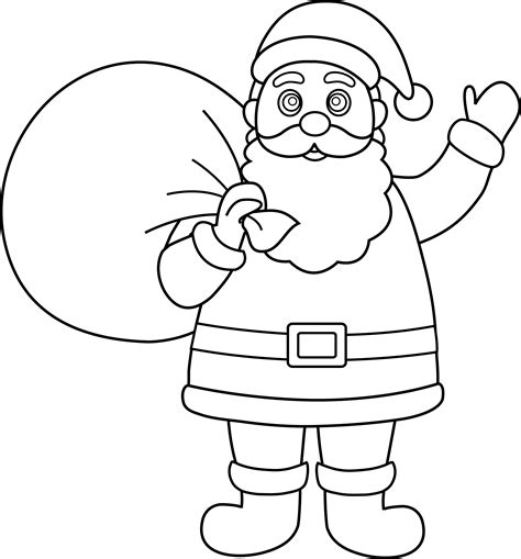 Santa Claus Outline - Cliparts.co