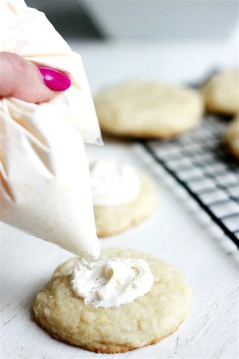 Lemon Cookies with Cream Cheese Frosting - DIY Candy