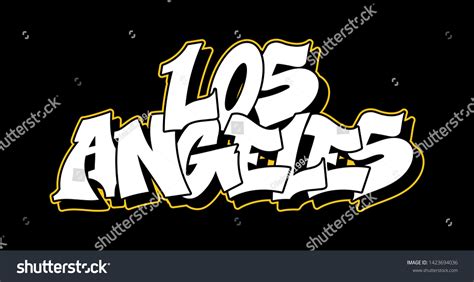 Los Angeles California Graffiti Decorative Lettering Stock Vector (Royalty Free) 1423694036 ...