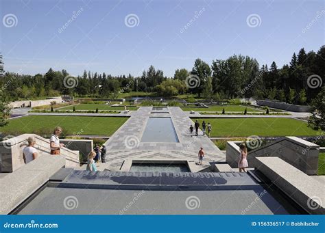 People Visit the Aga Khan Garden at the University of Alberta Botanic Garden in Edmonton ...