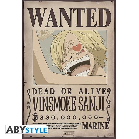 ONE PIECE Poster Wanted Sanji New 2 (52 x 35 cm) | One piece drawing ...