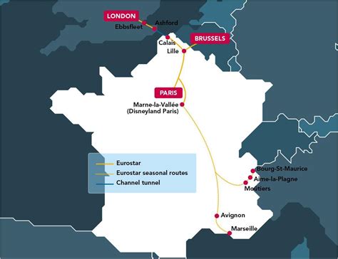 Eurostar Brussels map - Map of Brussels eurostar (Belgium)