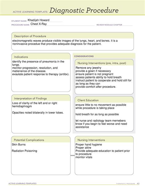 Chest X-Ray Procedure - njit - ACTIVE LEARNING TEMPLATES THERAPEUTIC ...