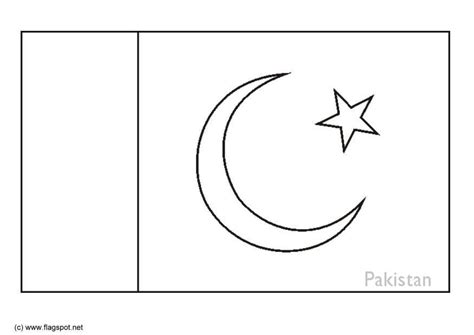 Pakistan Flag Coloring Pages - Learny Kids