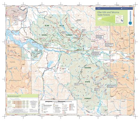 Elbe Hills and Tahoma State Forests Map by Washington State Department ...