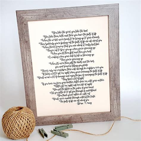 The Facts of Life Digital Download Calligraphy Song Lyrics - Etsy