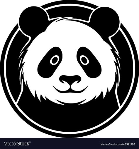 Panda - black and white isolated icon Royalty Free Vector