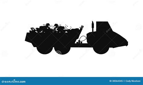 Dump Truck with Full Load of Rocks Stock Vector - Illustration of ...