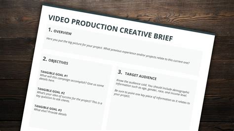 The Best Creative Brief Template For Video Creatives Free Video Production Proposal Template - Ikase