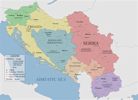 Map of the former Yugoslavian area [OC] [4000x2893] : r/MapPorn