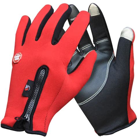 Winter Thermal Windproof Sports Gloves Mountain Bike Bicycle Gloves for Man Woman Long Finger ...