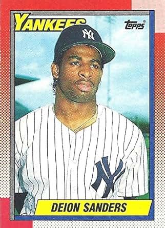 DEION SANDERS ROOKIE CARD - 1990 TOPPS BASEBALL CARD #61 (NEW YORK ...