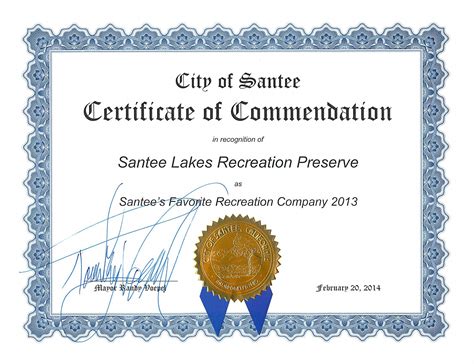 Certificate Of Commendation Template | Card Template