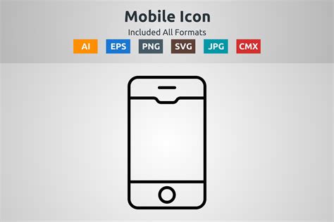 Mobile Vector Outline Icon Graphic by abidehtisham198 · Creative Fabrica