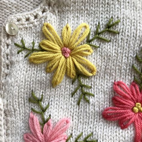 My Embroidered Sweater Project - Betz White | Embroidery flowers pattern, Flower embroidery ...