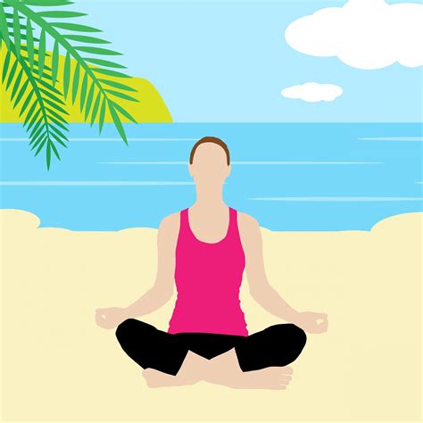 Yoga Woman Meditate Beach Free Stock Photo - Public Domain Pictures