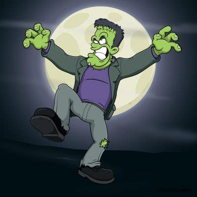 Cartoon Frankenstein | Fun Halloween Cartoon Monster