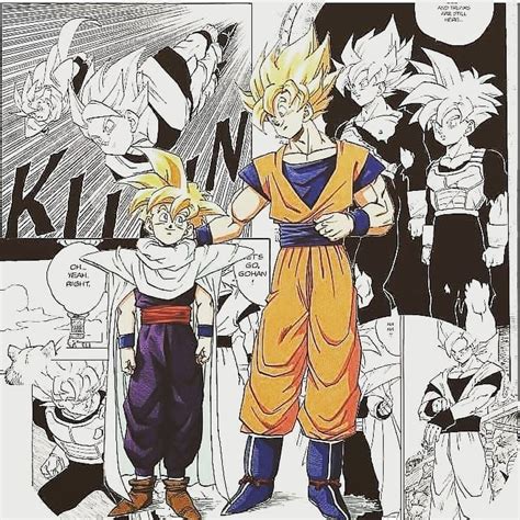 the dragon and gohan characters are in an image