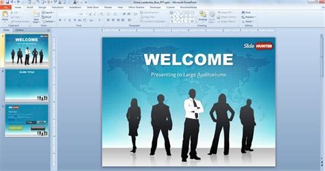 Free Global Leadership PowerPoint Template & Presentation Slides