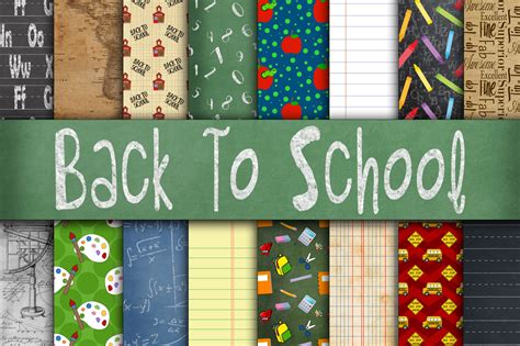 Back to School Digital Paper Textures Graphic by oldmarketdesigns · Creative Fabrica