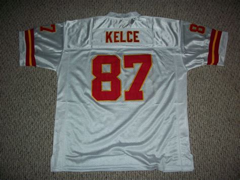 Unsigned Travis Kelce Jersey #87 Kansas City Custom Stitched White Football No Brands/Logos ...