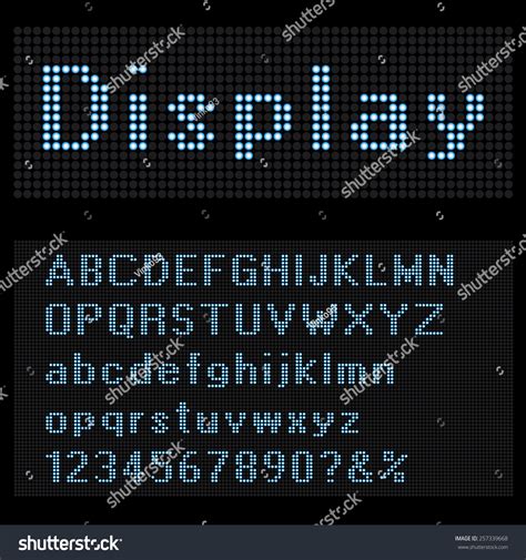 Bulb Font Vector Illustration Stock Vector (Royalty Free) 257339668 | Shutterstock