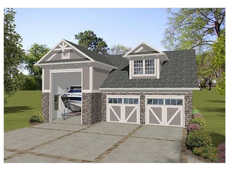 Garage Plans with Boat Storage | Boat Storage Garage Plan Offers RV Bay ...