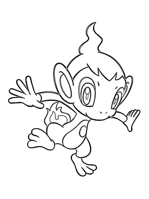 Pokemon Chimchar coloring pages - Free Printable