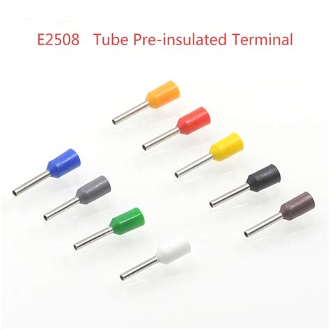 100/200pcs Tube insutated cord end terminals Electrical crimp terminal ...