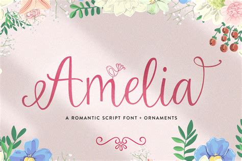 Amelia Script Font - Design Cuts