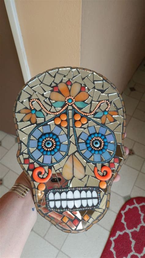 Mosaic Tile Art, Mosaic Artwork, Ceramic Wall Art, Skull Artwork, Mosaic Glass, Glass Art, Diy ...