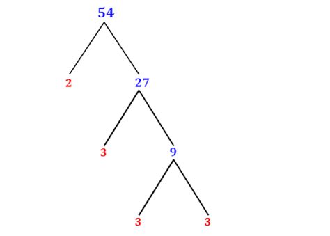 Prime Factorization of 54 with a Factor Tree - MathOnDemand.com