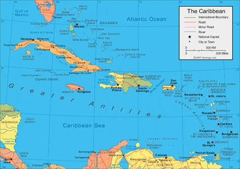 Political Map Of The Caribbean - Sadye Conchita