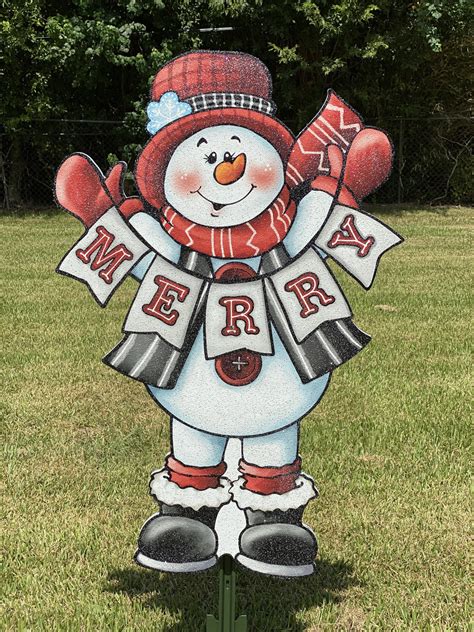 Christmas Snowman Yard Signs – Yard Art Decor and More LLC