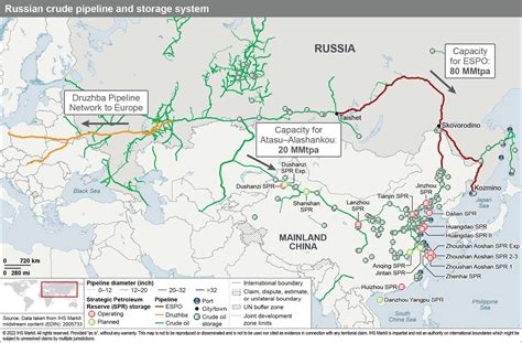 Russia crude oil pipeline capabilities to mainland China—The ESPO crude ...