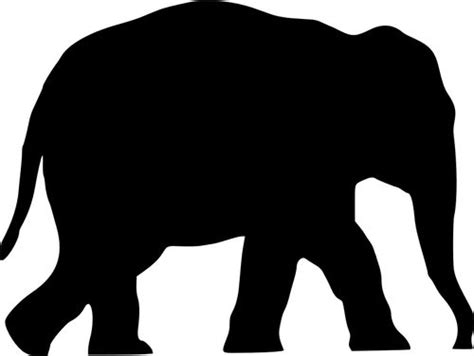 Imagem vetorial de elefante preto | Vectores de Domínio Público | Silhueta de elefante, Silhueta ...