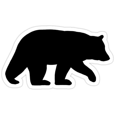 "Black Bear Silhouette" Stickers by Jenn Inashvili | Redbubble