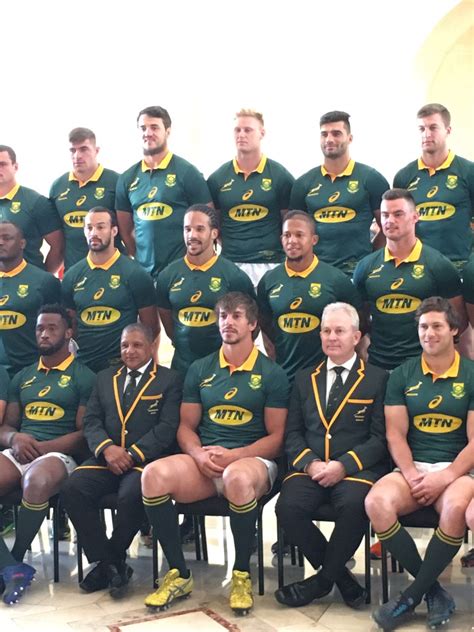 Happy snaps of Springbok team photo Friday morning ahead of the test ...