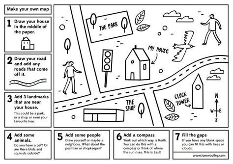 Make Your Own Map – Free Worksheet – Illustrated Maps | Tom Woolley Illustration in 2022 | Make ...