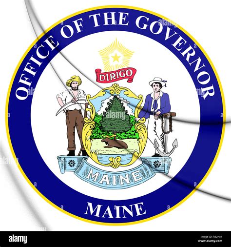 3D Seal of Governor of Maine, USA. 3D Illustration Stock Photo - Alamy