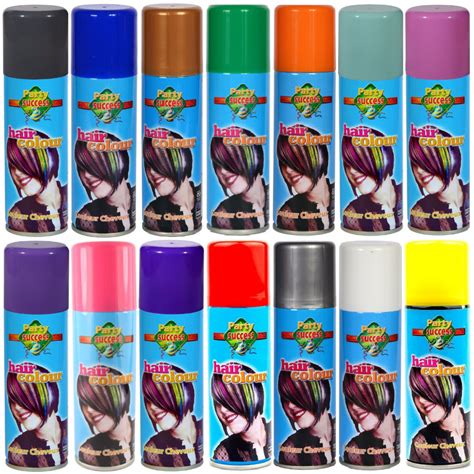 Temporary Hair Colour Spray Wash Out Party Fancy Dress Assorted Hair Colours Dye | eBay