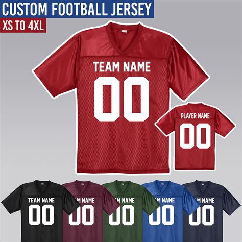 Custom Football Fan Jersey Add Names and Numbers Men's - Etsy