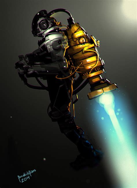 ArtStation - Speedpaint STEAMPUNK JETPACK, Benedick Bana