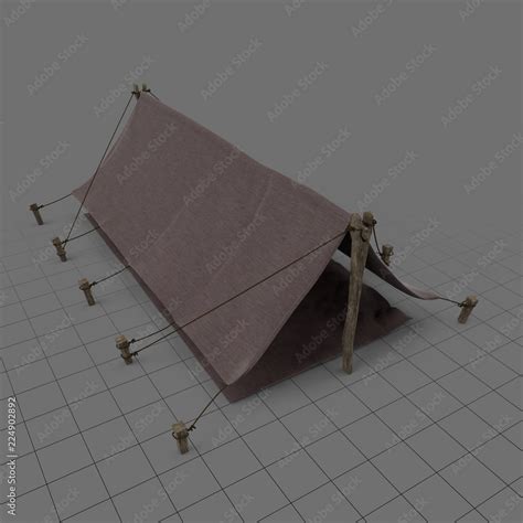 Simple pup tent Stock 3D asset | Adobe Stock