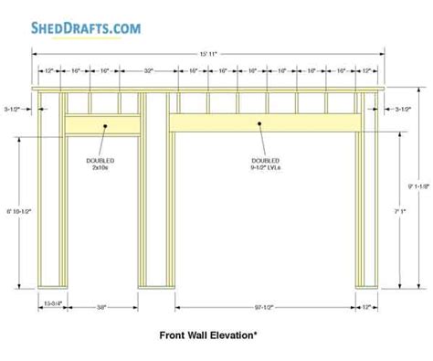 16×20 Gable Garage Workshop Shed Plans