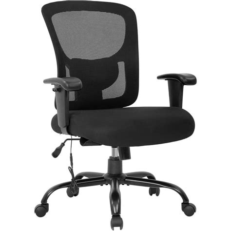 Big and Tall Office Chair 400lbs Wide Seat Mesh Desk Chair Massage Rolling Swivel Ergonomic ...